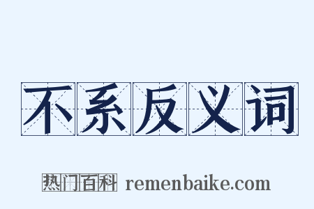 不系反义词是什么意思的图片